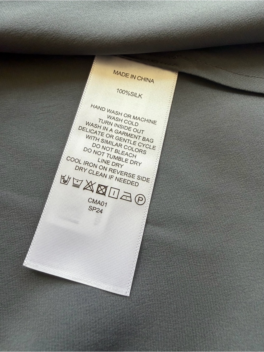 Quince 100% silk charcoal gray midi skirt Size S - Picture 4 of 5